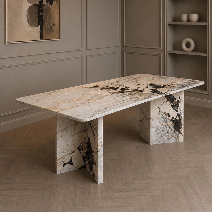 Domus Cuadra Dining Table in Patagonia Quartzite