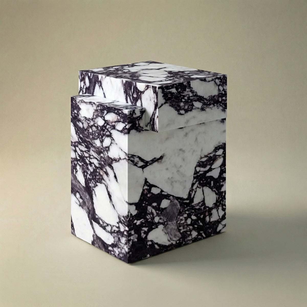 Alma Side Table in Calacatta Viola Marble
