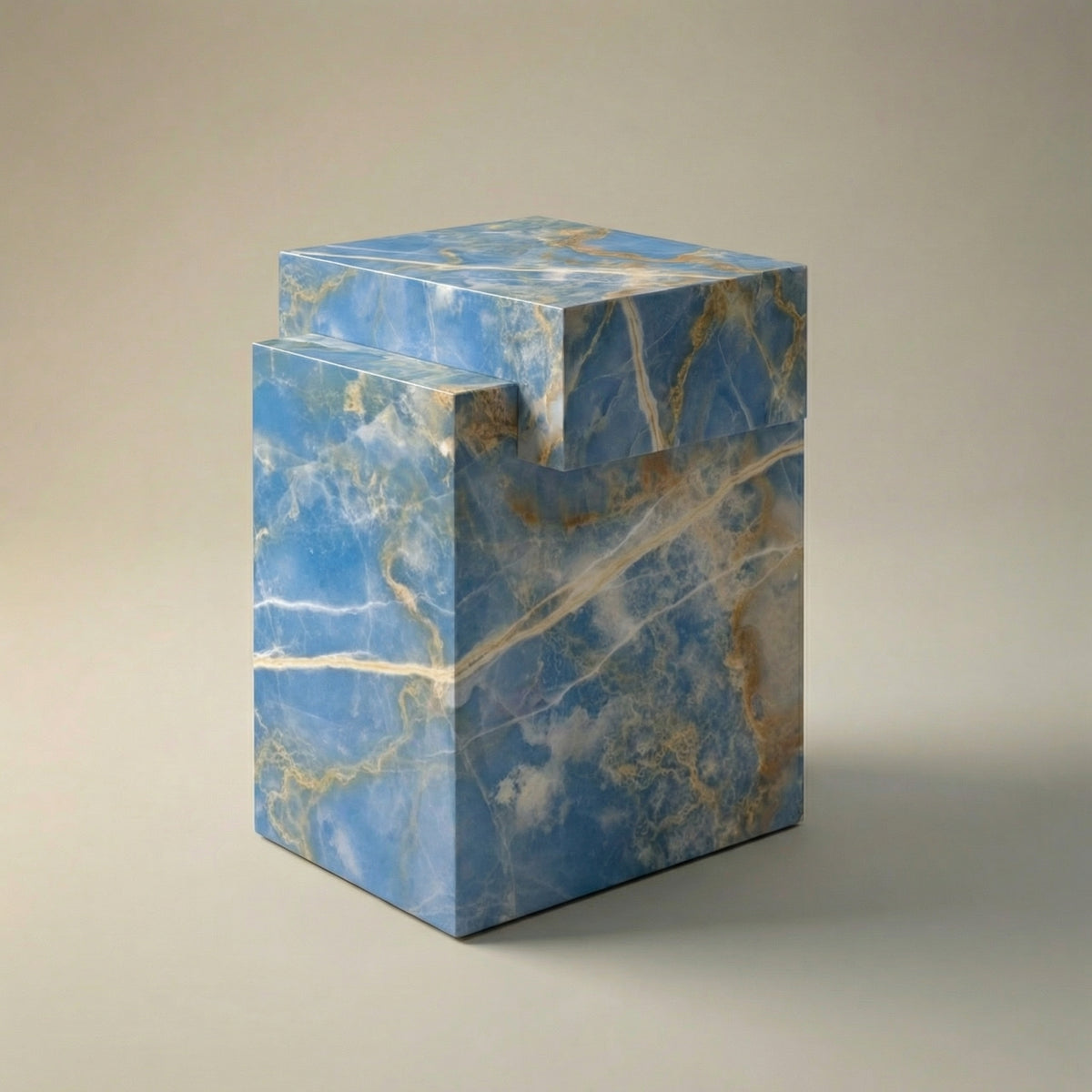 Alma Side Table in Ocean Blue Onyx