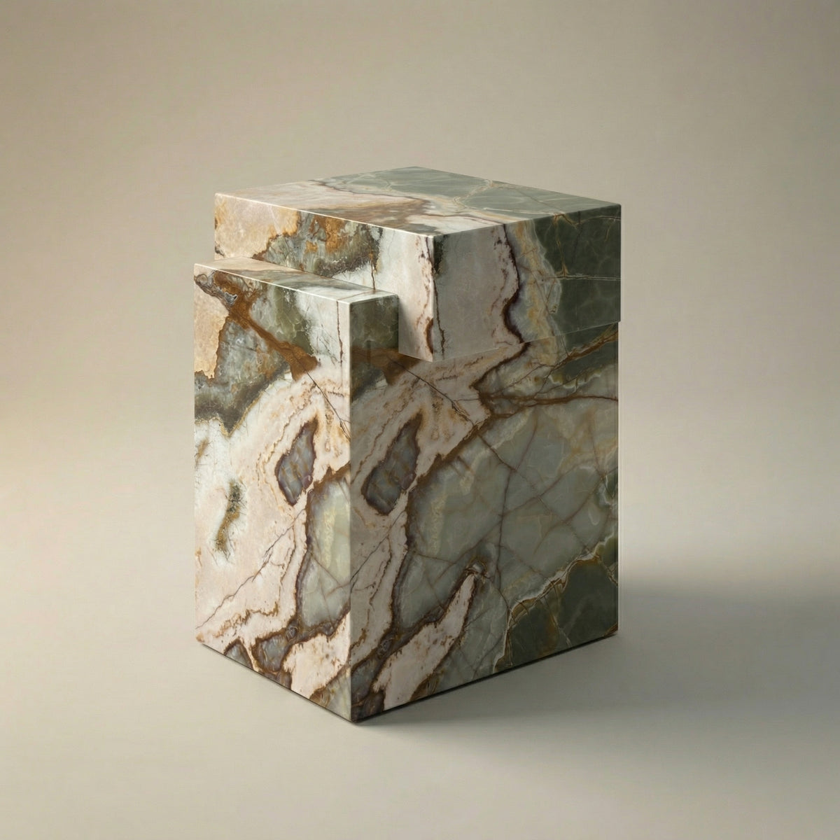 Alma Side Table in Green Onyx