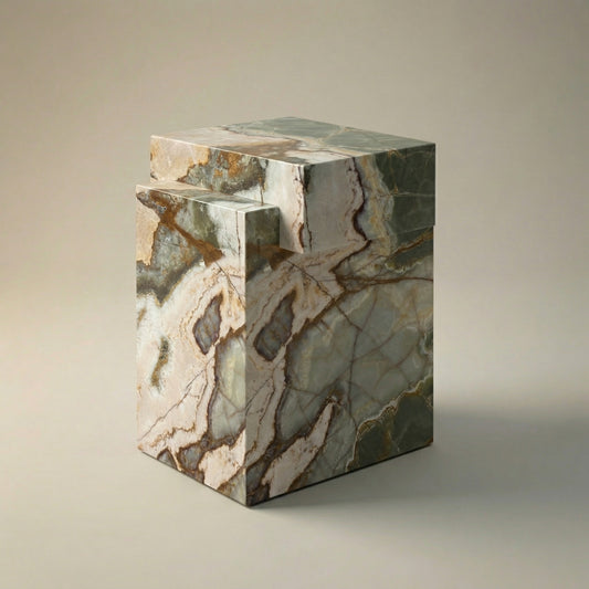 Alma Side Table in Green Onyx