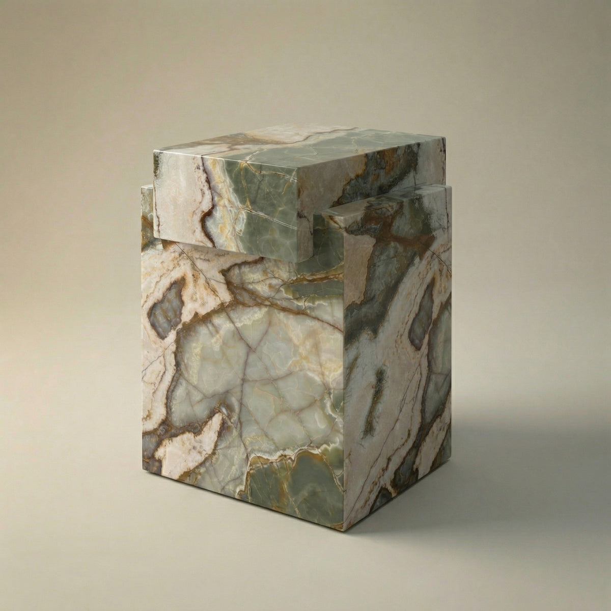 Alma Side Table in Green Onyx