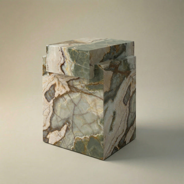 Alma Side Table in Green Onyx