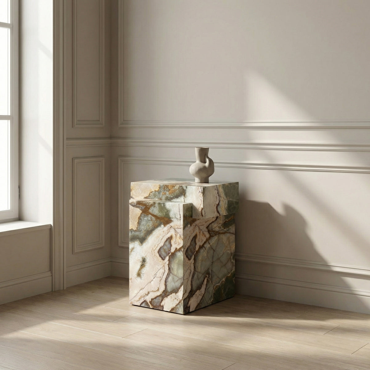 Alma Side Table in Green Onyx