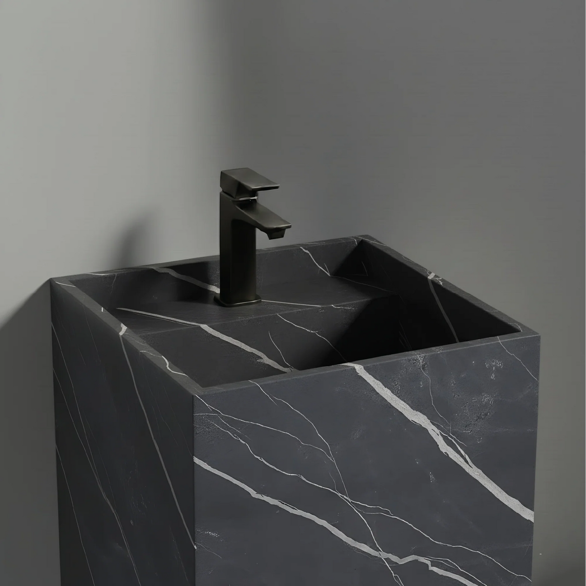 Totem Serene Washbasin in Black Zebra Quartzite