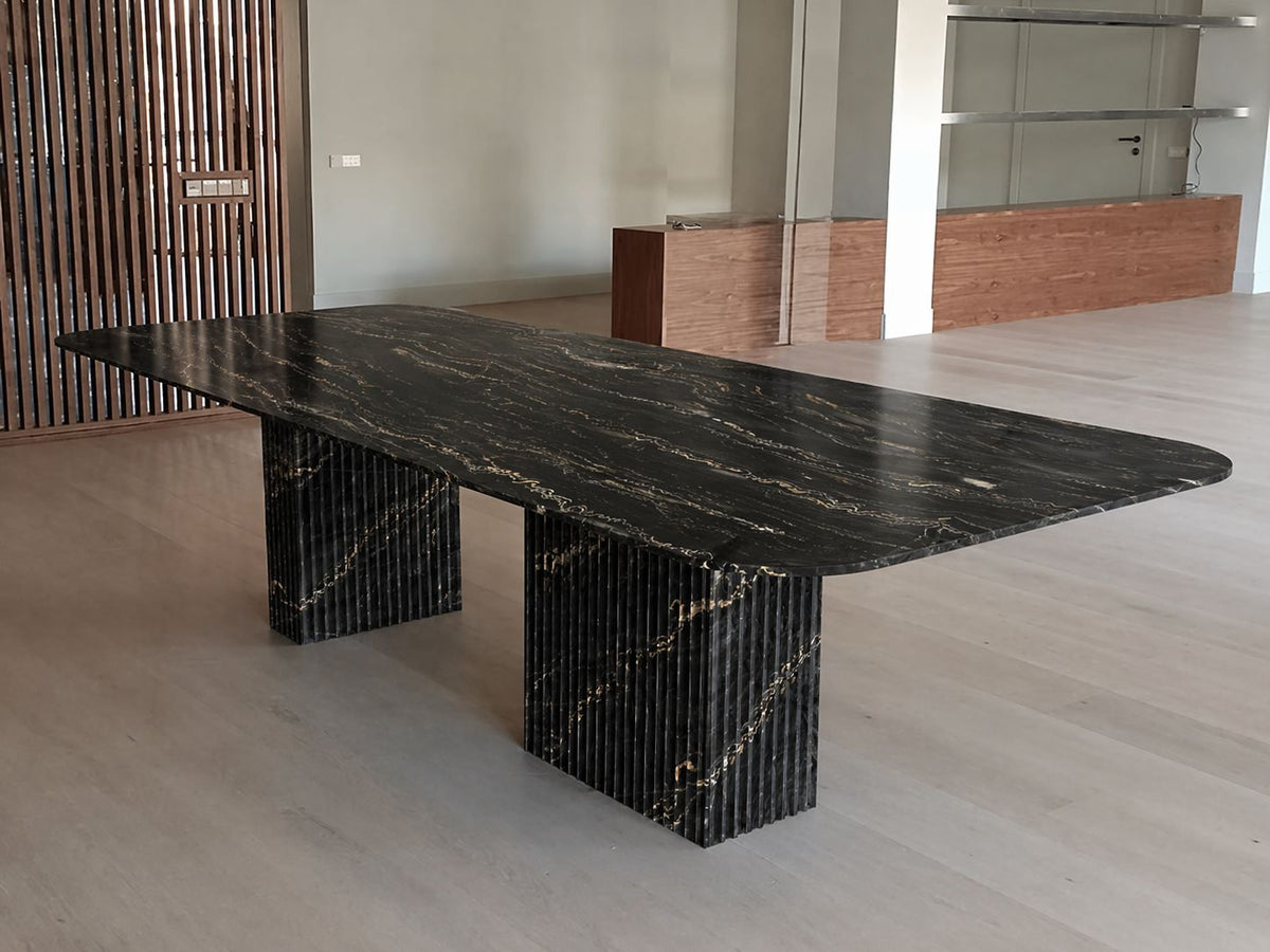 Solidum Dining Table in Belvedere Quartzite