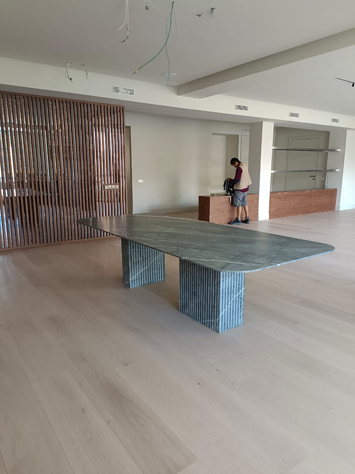 Solidum Dining Table in Belvedere Quartzite