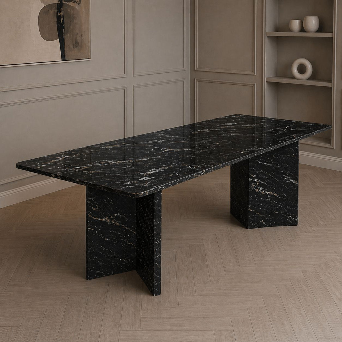 Domus Cuadra Dining Table in Belvedere Quartzite