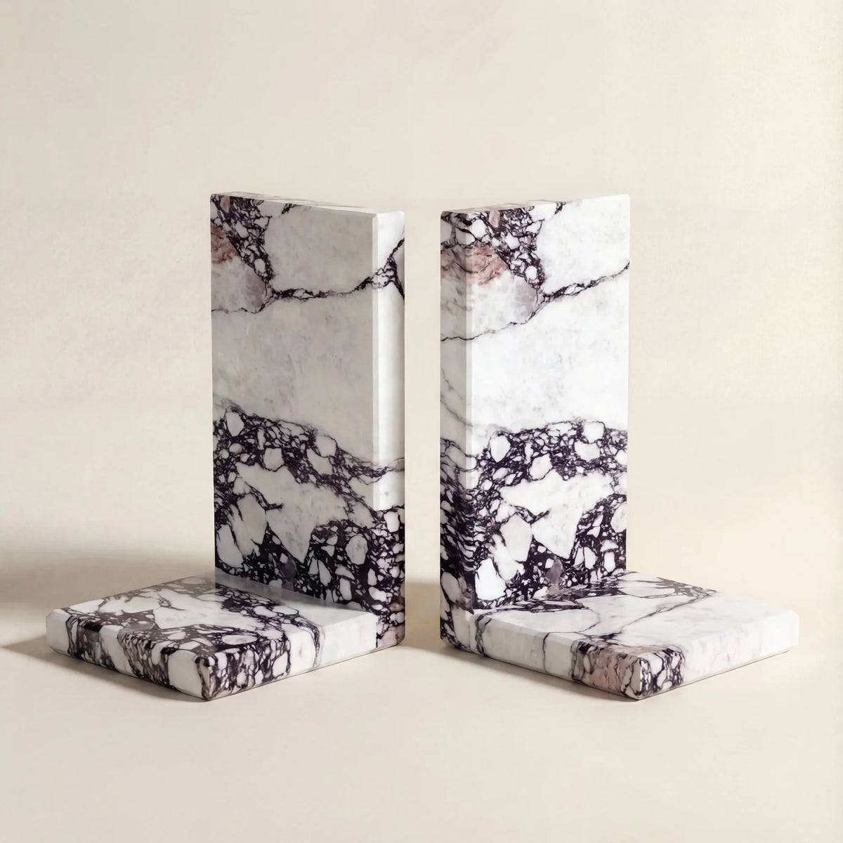 Calacatta Viola Marble Bookends | Set of 2