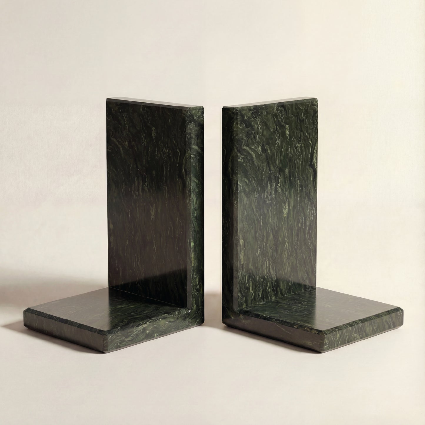 Sujetalibros de Cuarcita Verde Amazonia | Set de 2