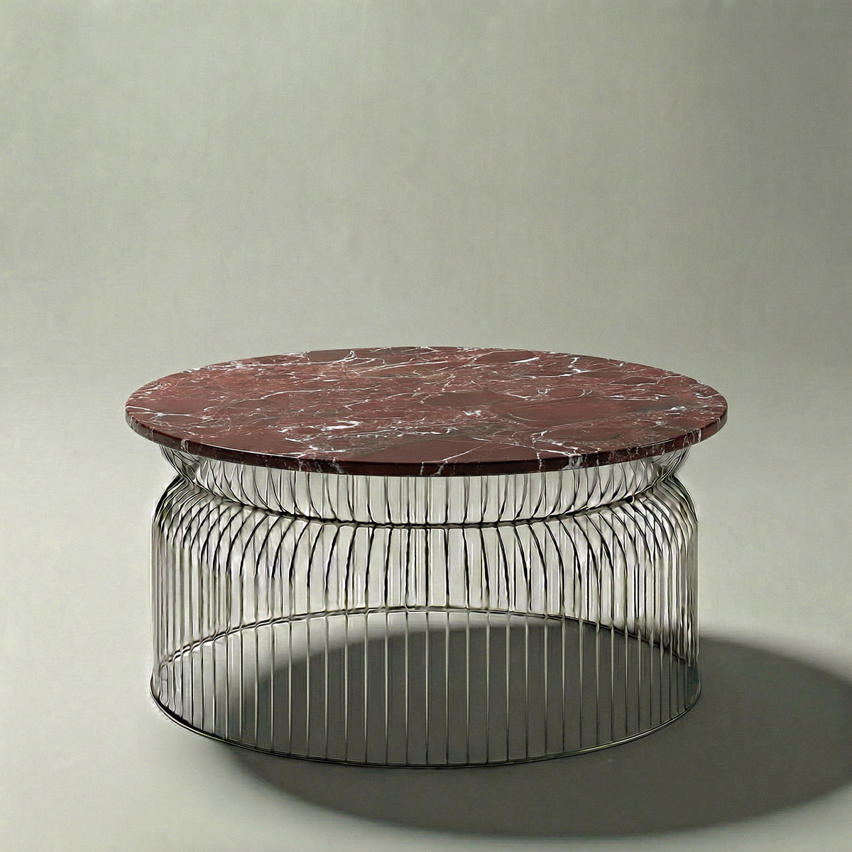 Abcheck Coffee Table in Rosso Levanto Marble