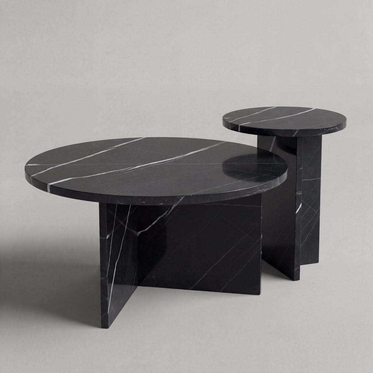 Chic Coffee Table in Black Zebra Quartzite