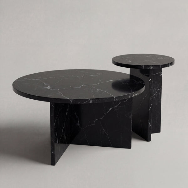 Chic Coffee Table in Black Marquina Marble