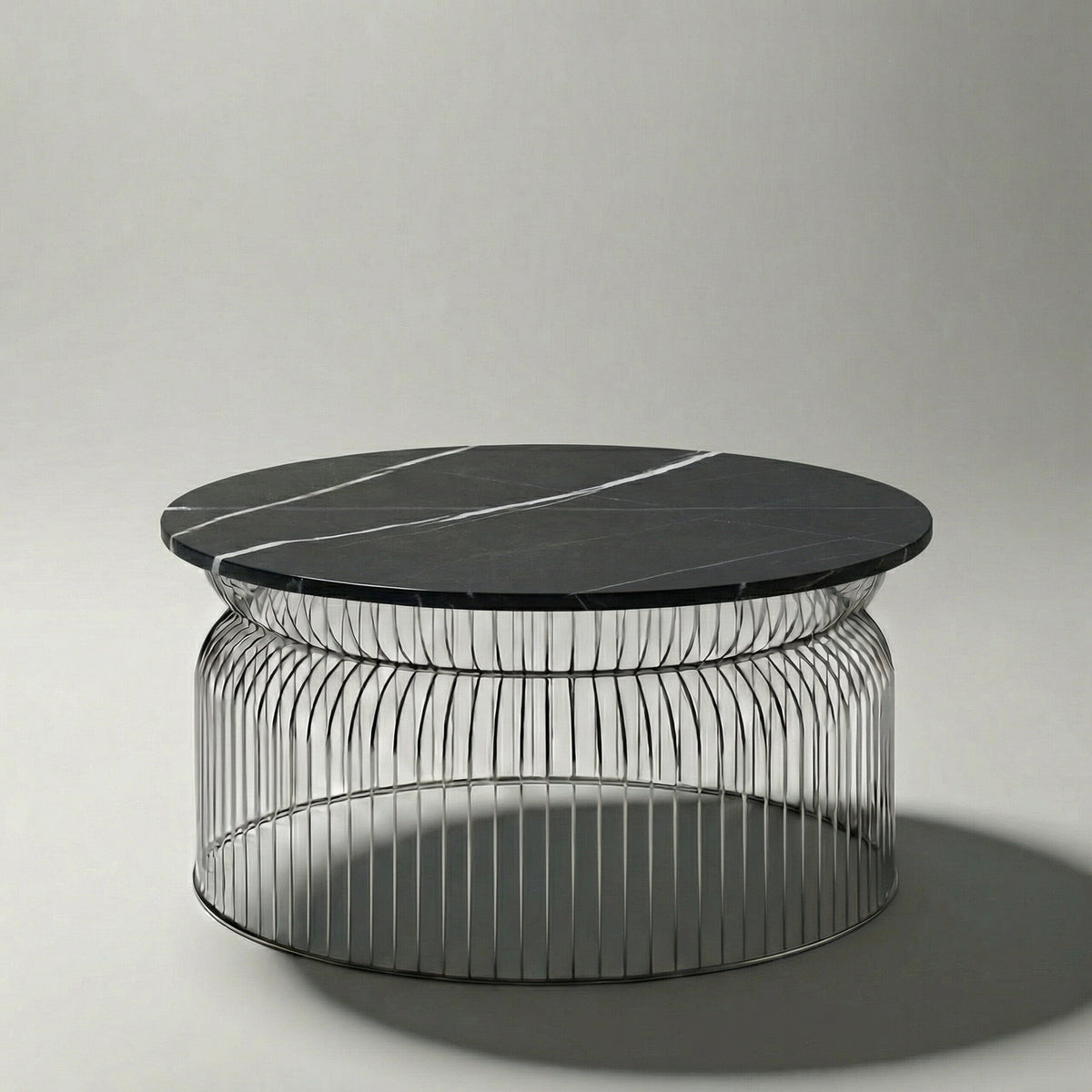 Abcheck Coffee Table in Black Zebra Quartzite