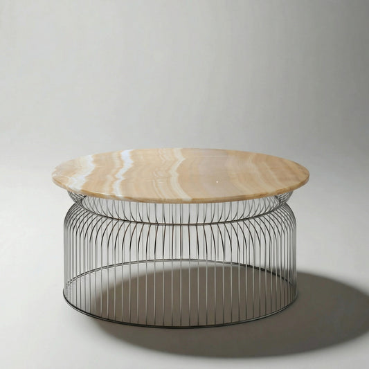 Abcheck Coffee Table in Golden Onyx