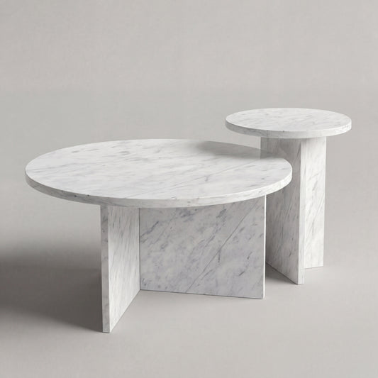 Chic Coffee Table in Blanco Ibiza Marble