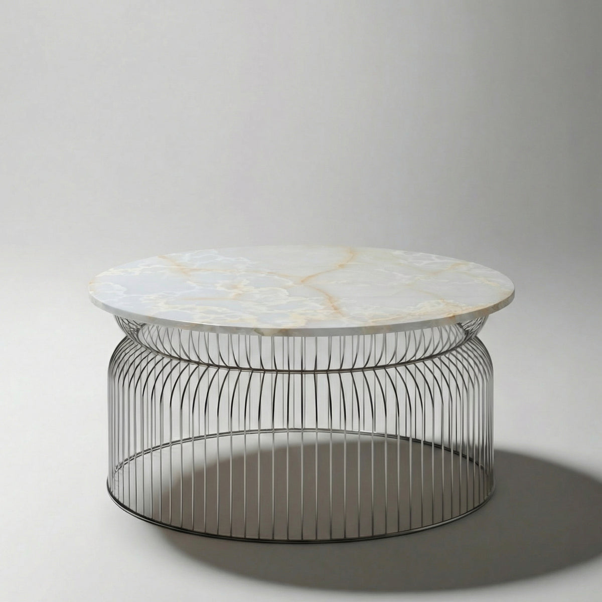 Abcheck Coffee Table in White Onyx