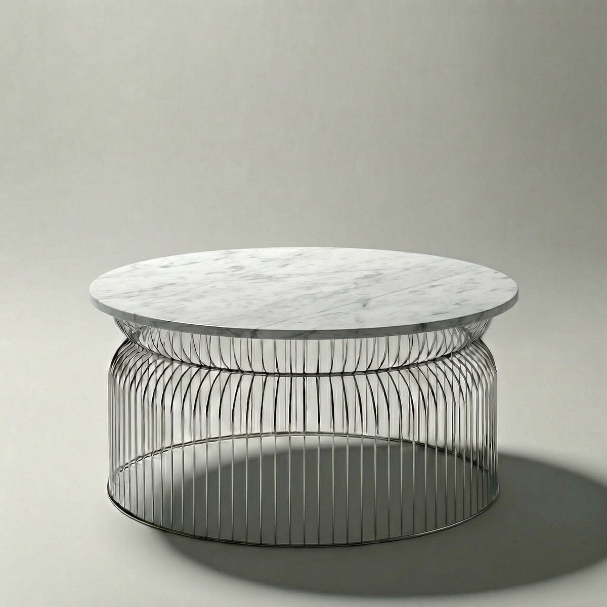 Abcheck Coffee Table in Carrara White Marble