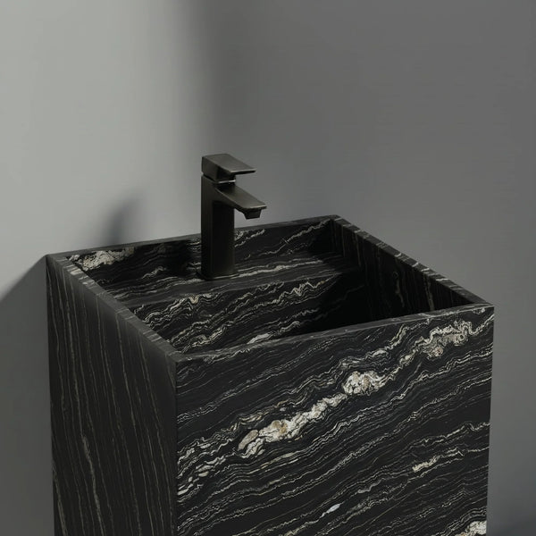 Totem Serene Washbasin in Belvedere Tropical Storm Quartzite