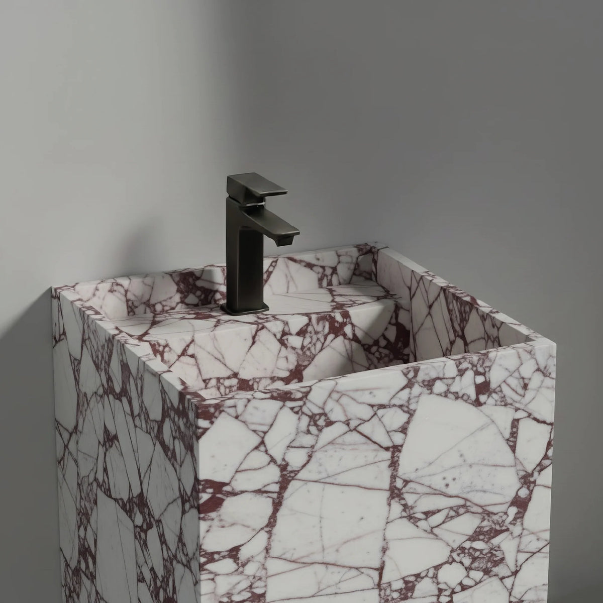Totem Serene Washbasin in Purple Calacatta Marble