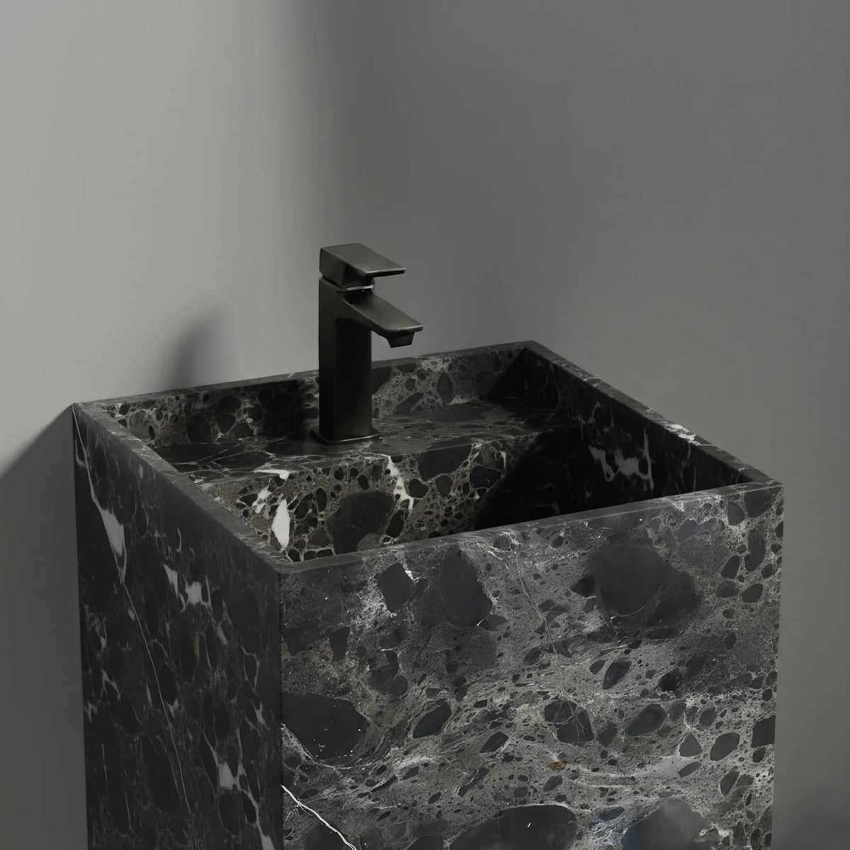 Totem Serene Washbasin in Black Casper Quartzite