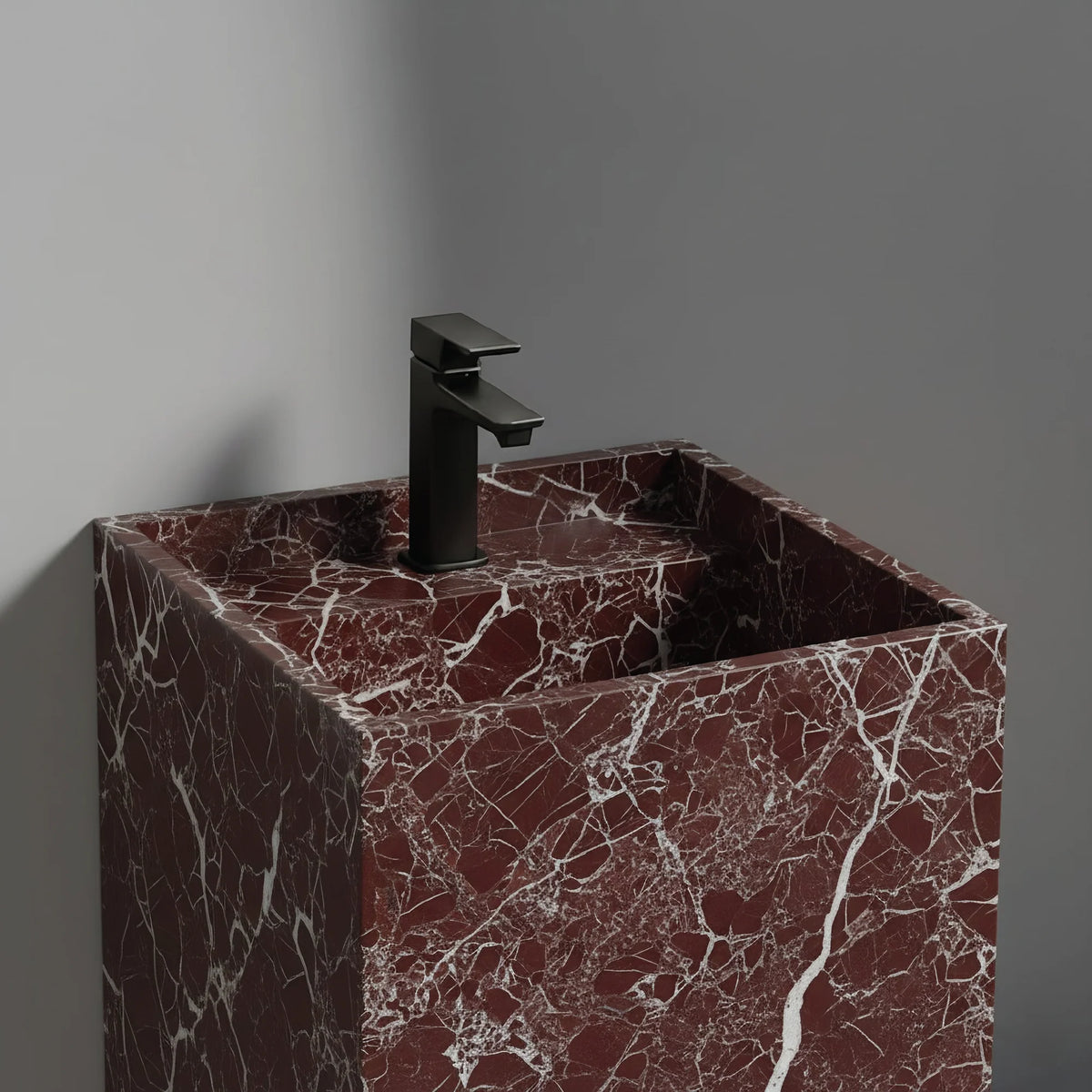 Totem Serene Washbasin in Levanto Red Marble