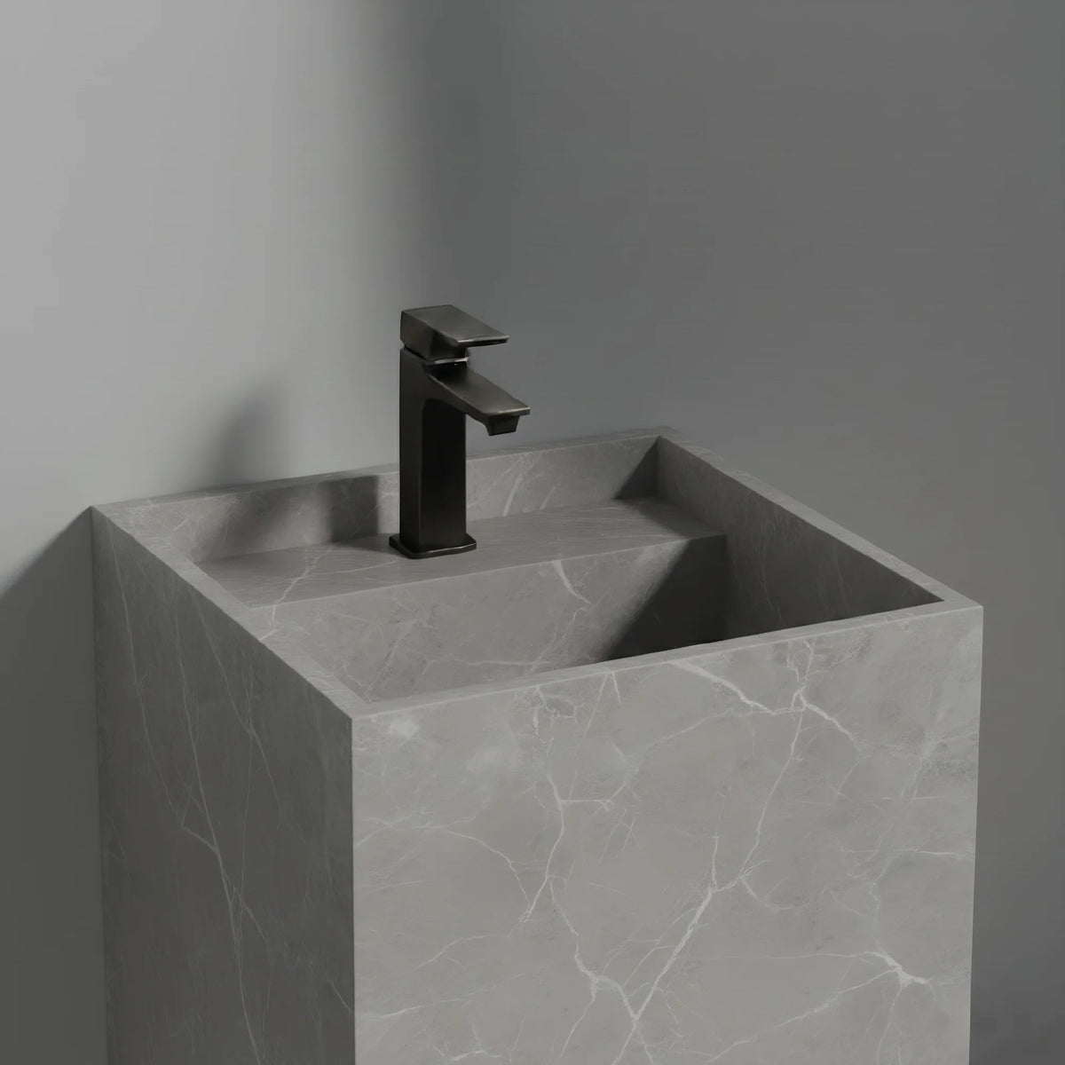 Totem Serene Washbasin in Tundra Gray Marble