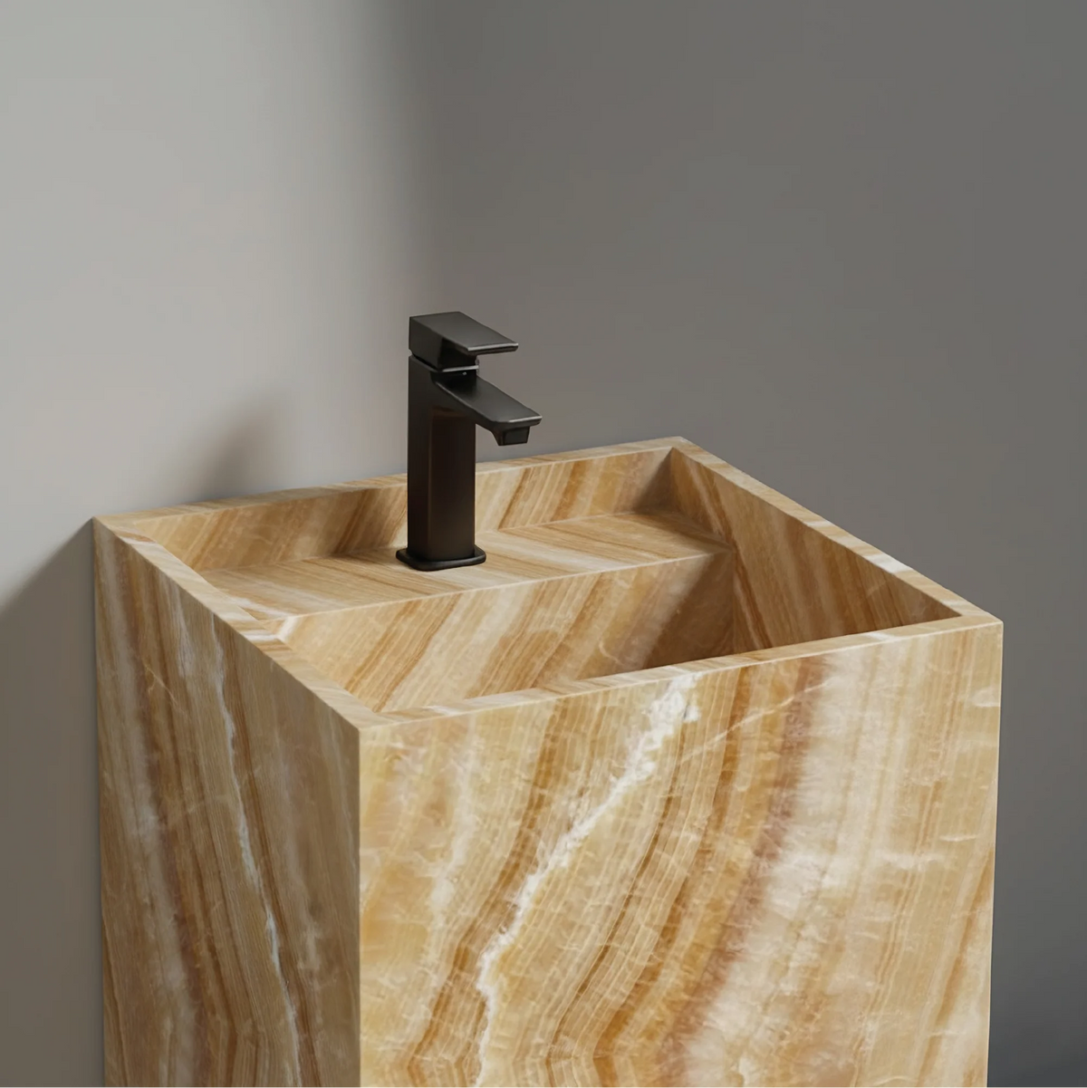 Totem Serene Washbasin in Golden Onyx