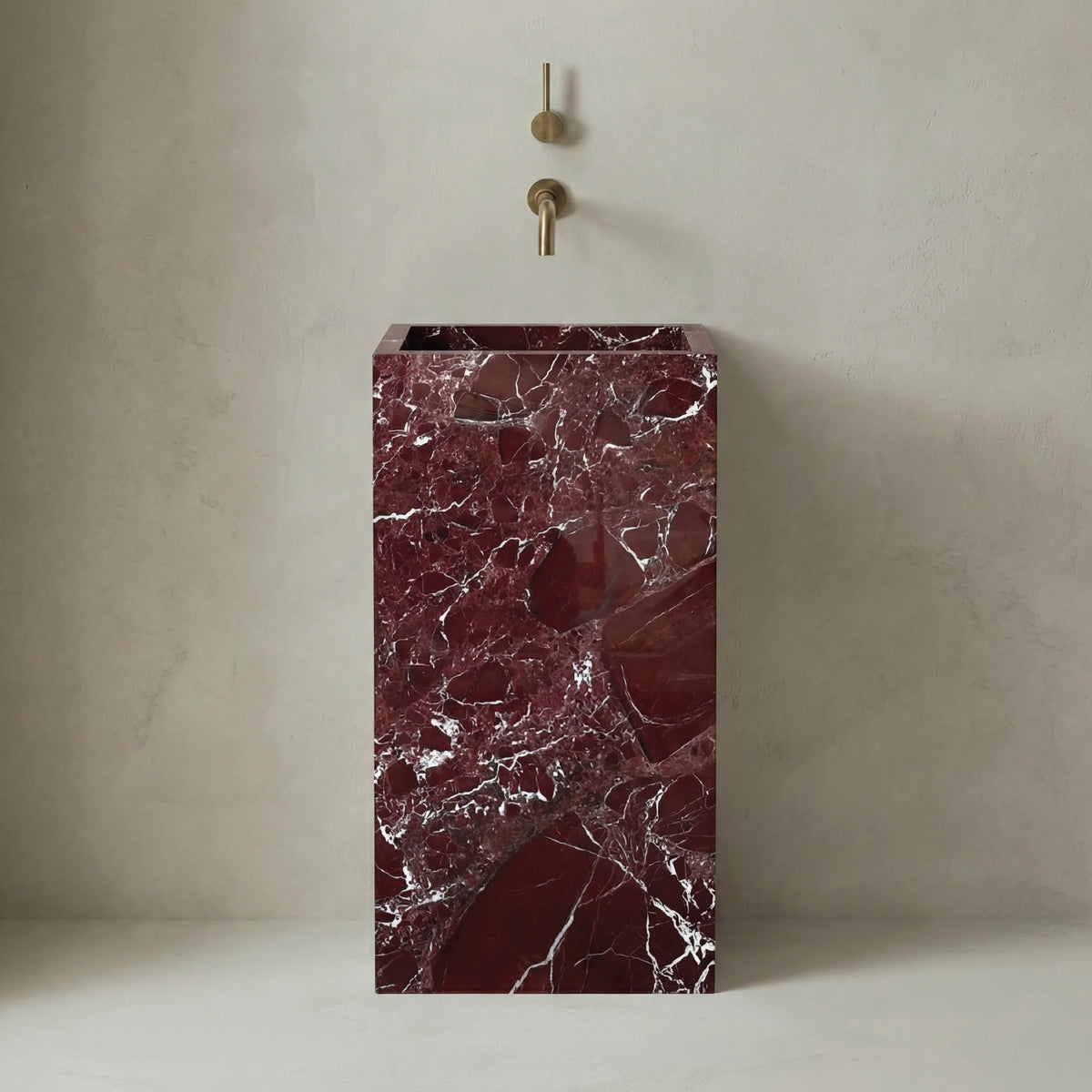 Totem Serene Washbasin in Levanto Red Marble