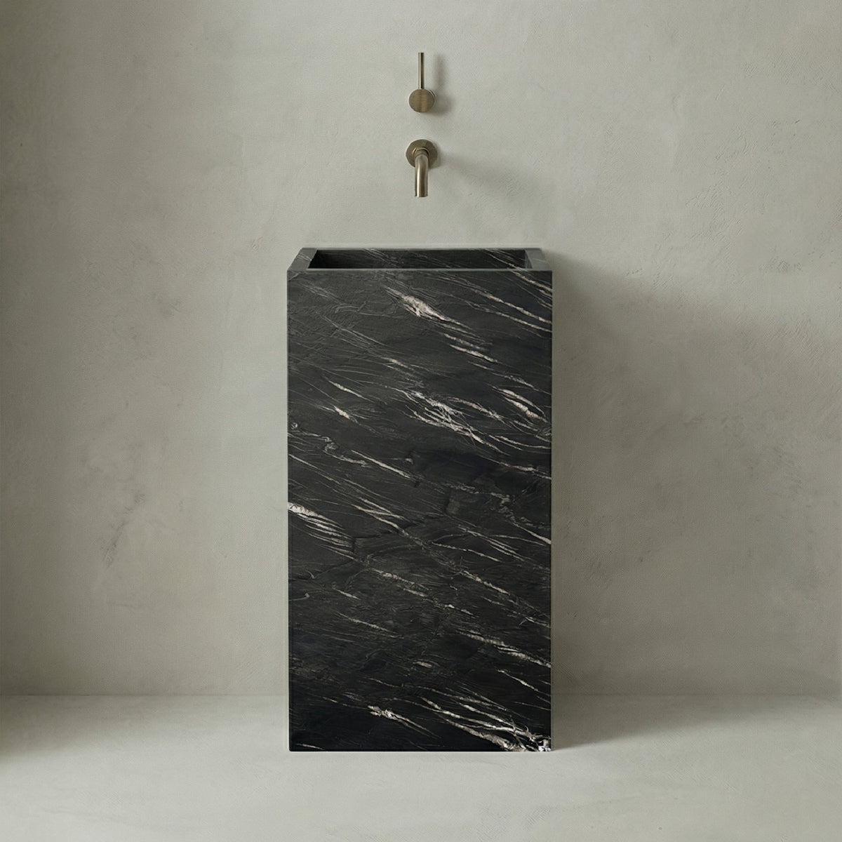 Totem Serene Washbasin in Belvedere Tropical Storm Quartzite