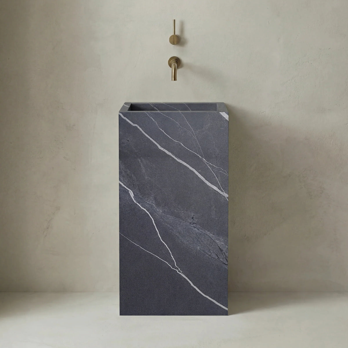 Totem Serene Washbasin in Black Zebra Quartzite