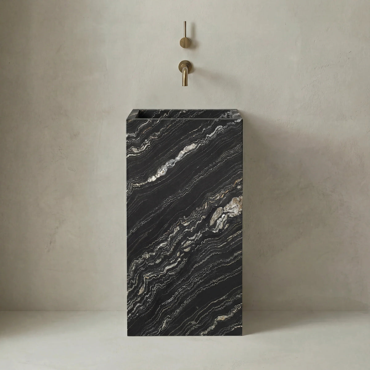 Totem Serene Washbasin in Belvedere Tropical Storm Quartzite