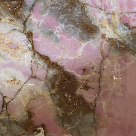 Alma Side Table in Pink Onyx