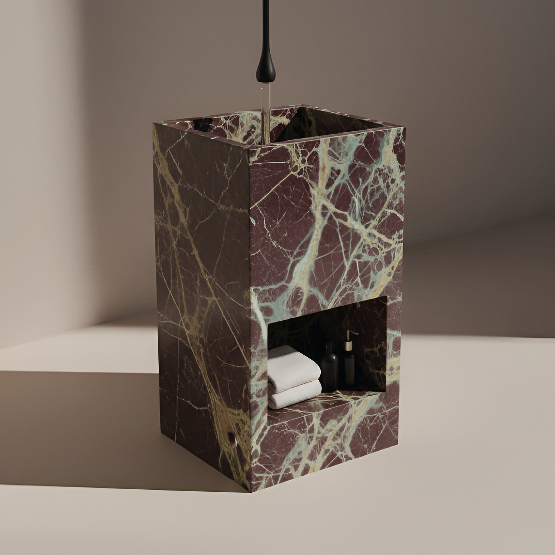 Lavabo tótem Áureo en cuarcita Granada natural