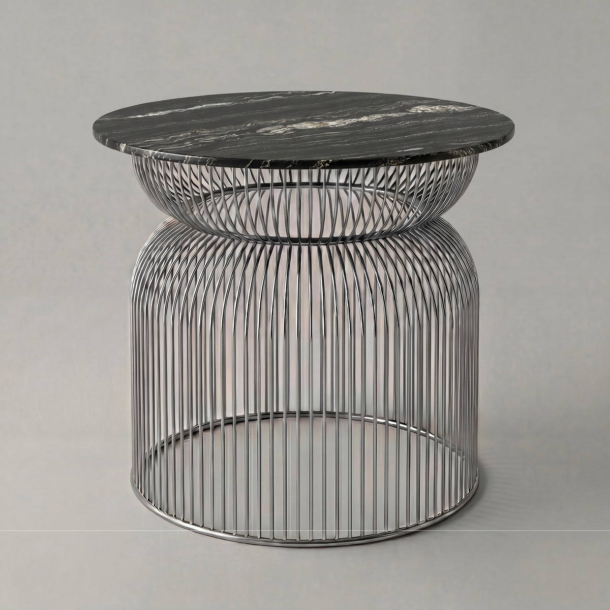 Abcheck Side Table in Belvedere Quartzite