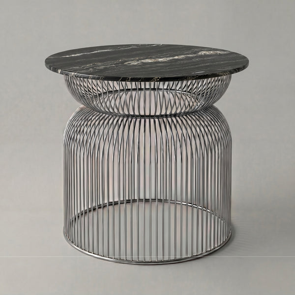 Abcheck Side Table in Belvedere Quartzite