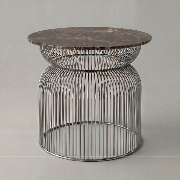 Abcheck Side Table in Emperor Marble
