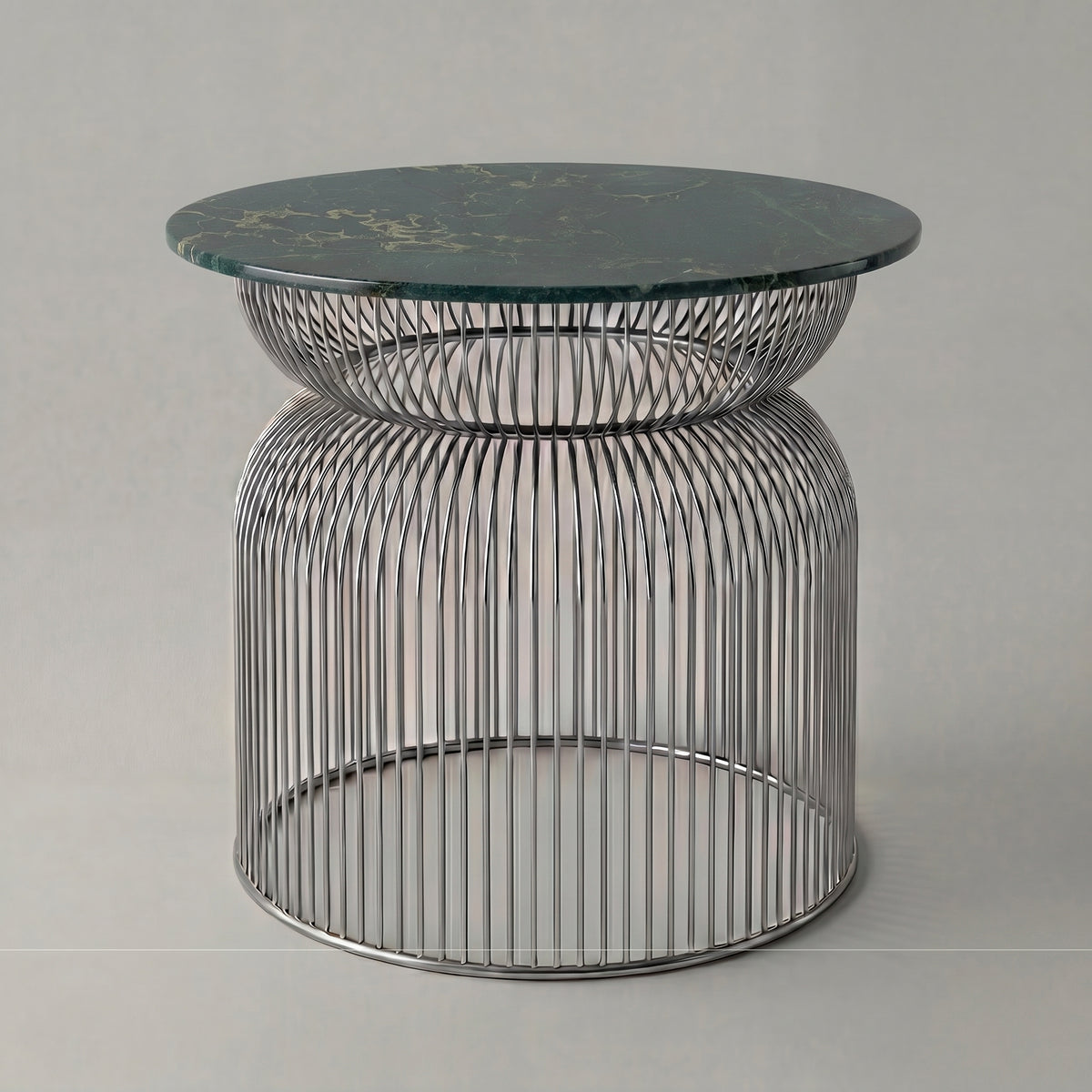 Abcheck Side Table in Golden Green Quartzite