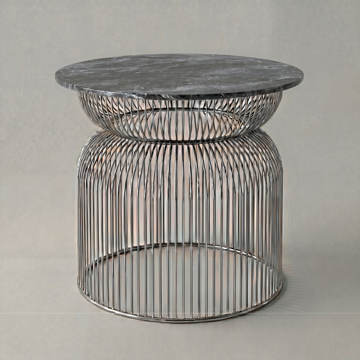 Abcheck Side Table in Iris Marble