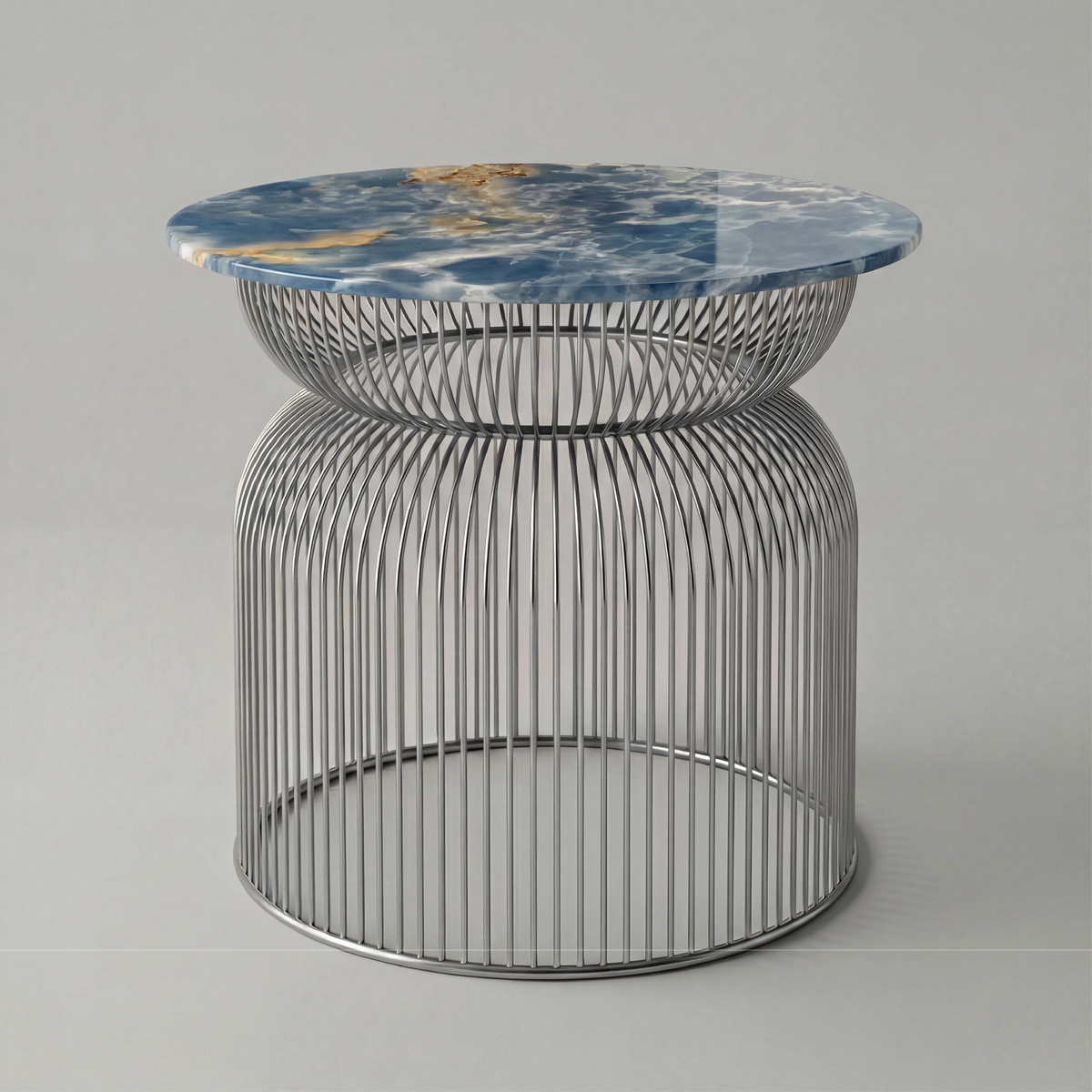 Abcheck Side Table in Ocean Blue Onyx