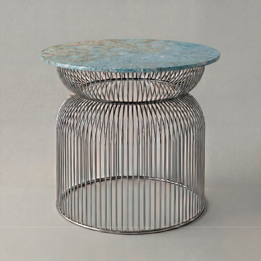 Abcheck Side Table in Persian Turquoise