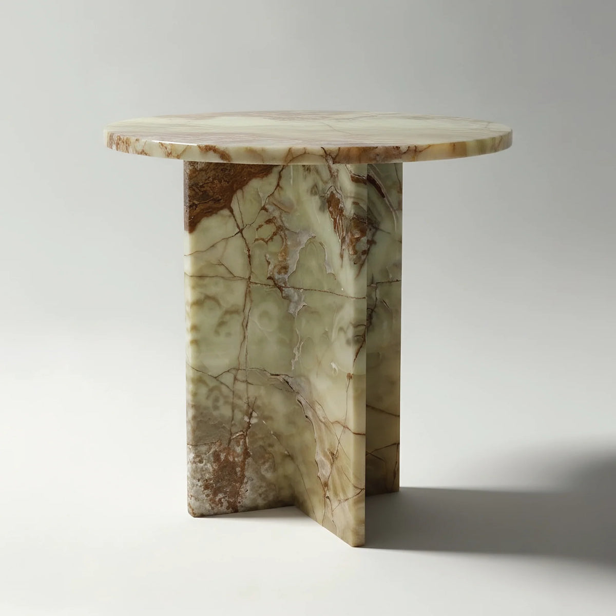 Chic Side Table in Green Onyx
