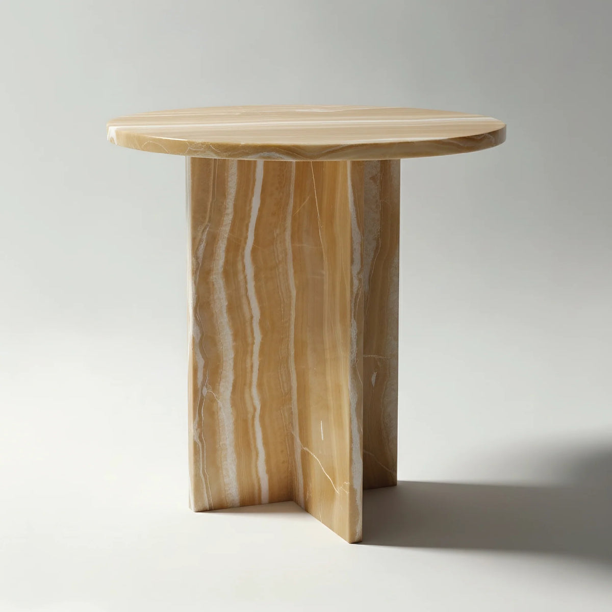 Chic Side Table in Golden Onyx