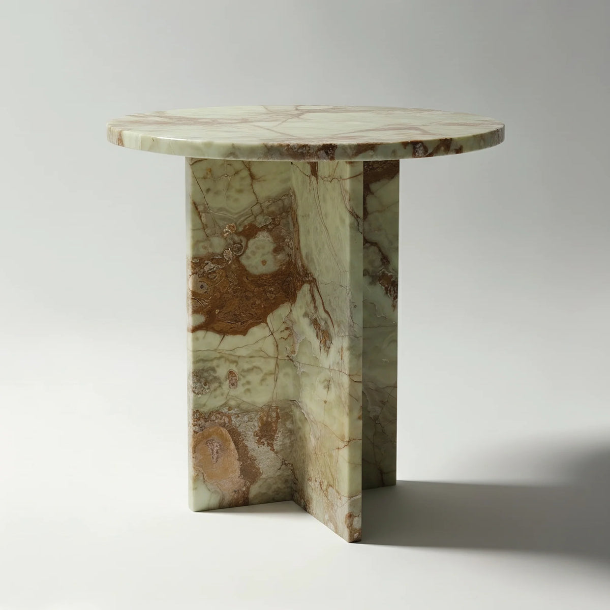 Chic Side Table in Green Onyx