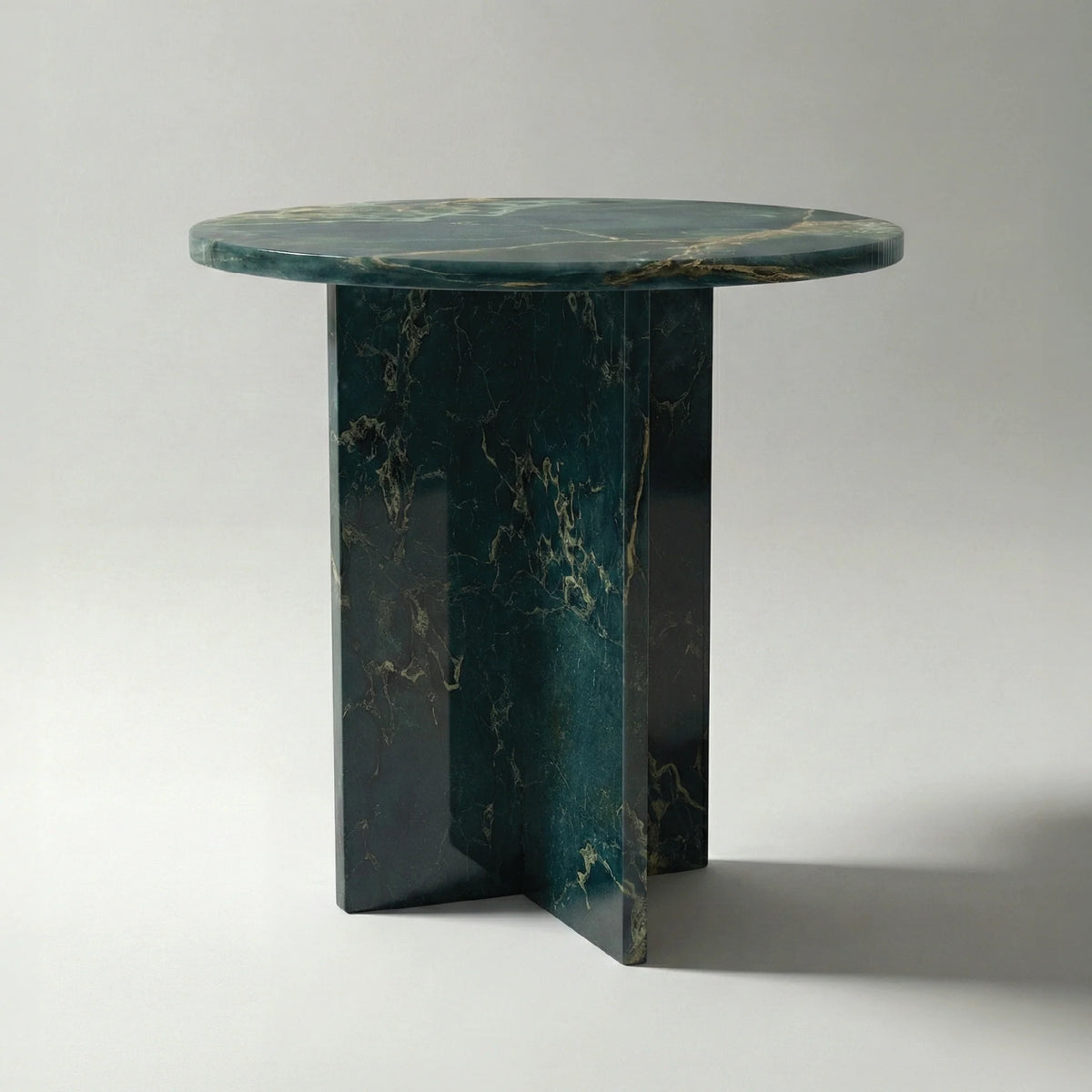 Chic Side Table in Golden Green Quartzite