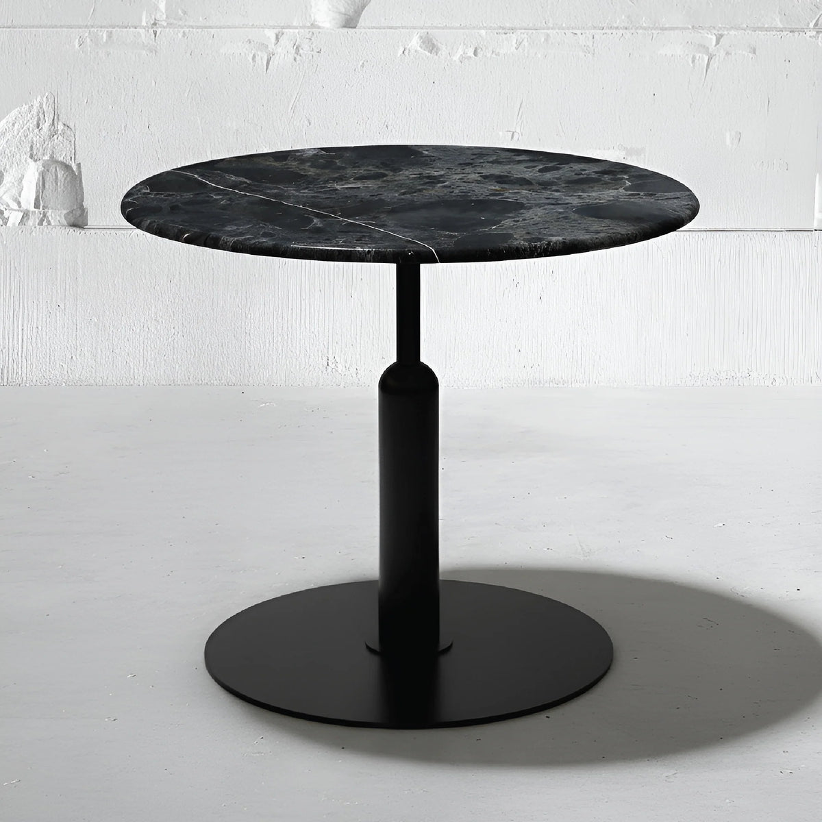 Robust Round Bistro Table in Black Casper Quartzite | Apollo Base