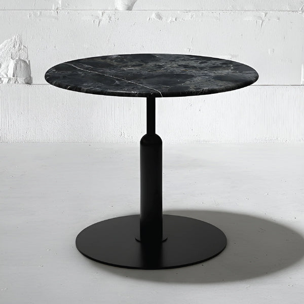 Robust Round Bistro Table in Black Casper Quartzite | Apollo Base