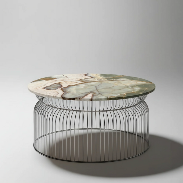 Abcheck Coffee Table in Green Onyx