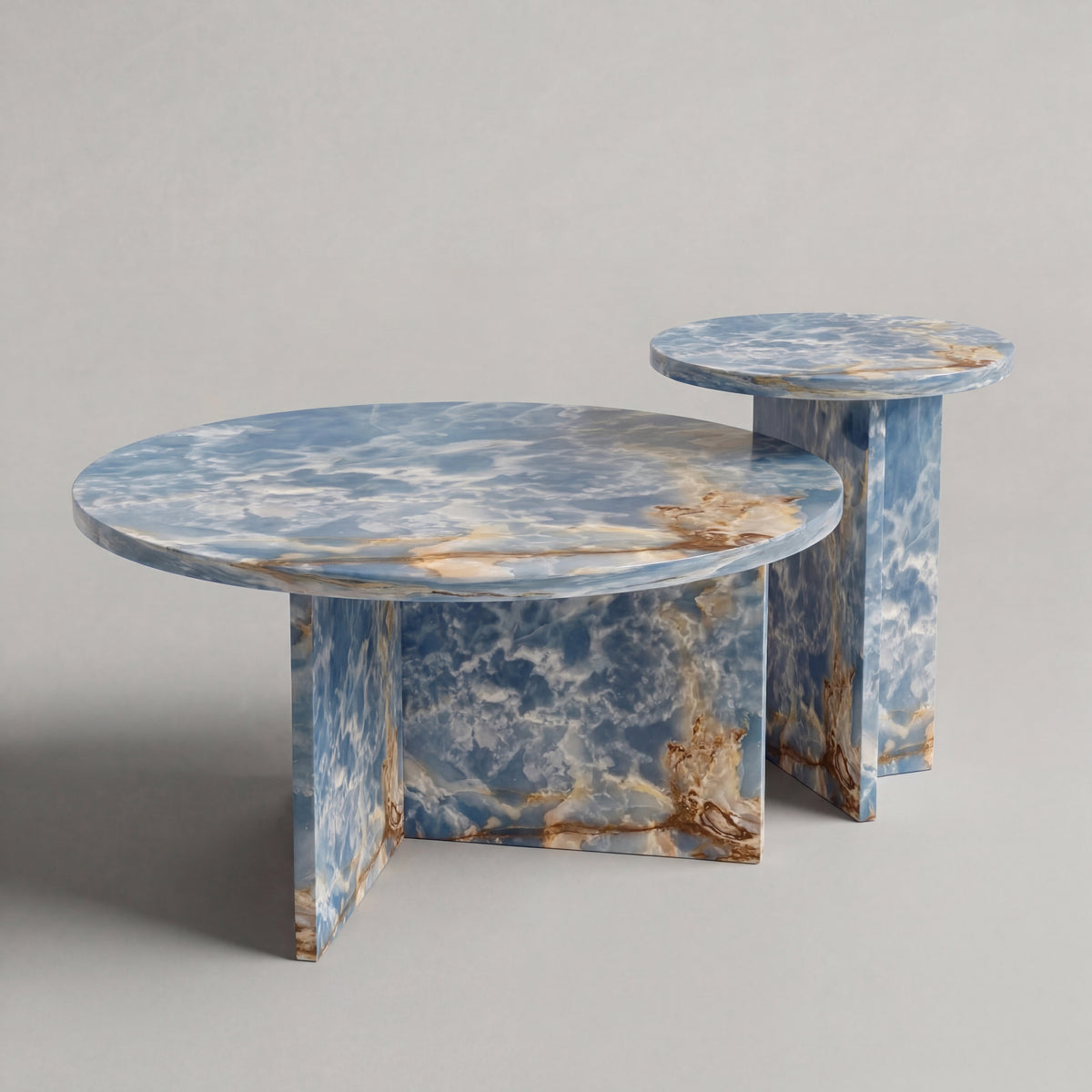 Chic Coffee Table in Ocean Blue Onyx