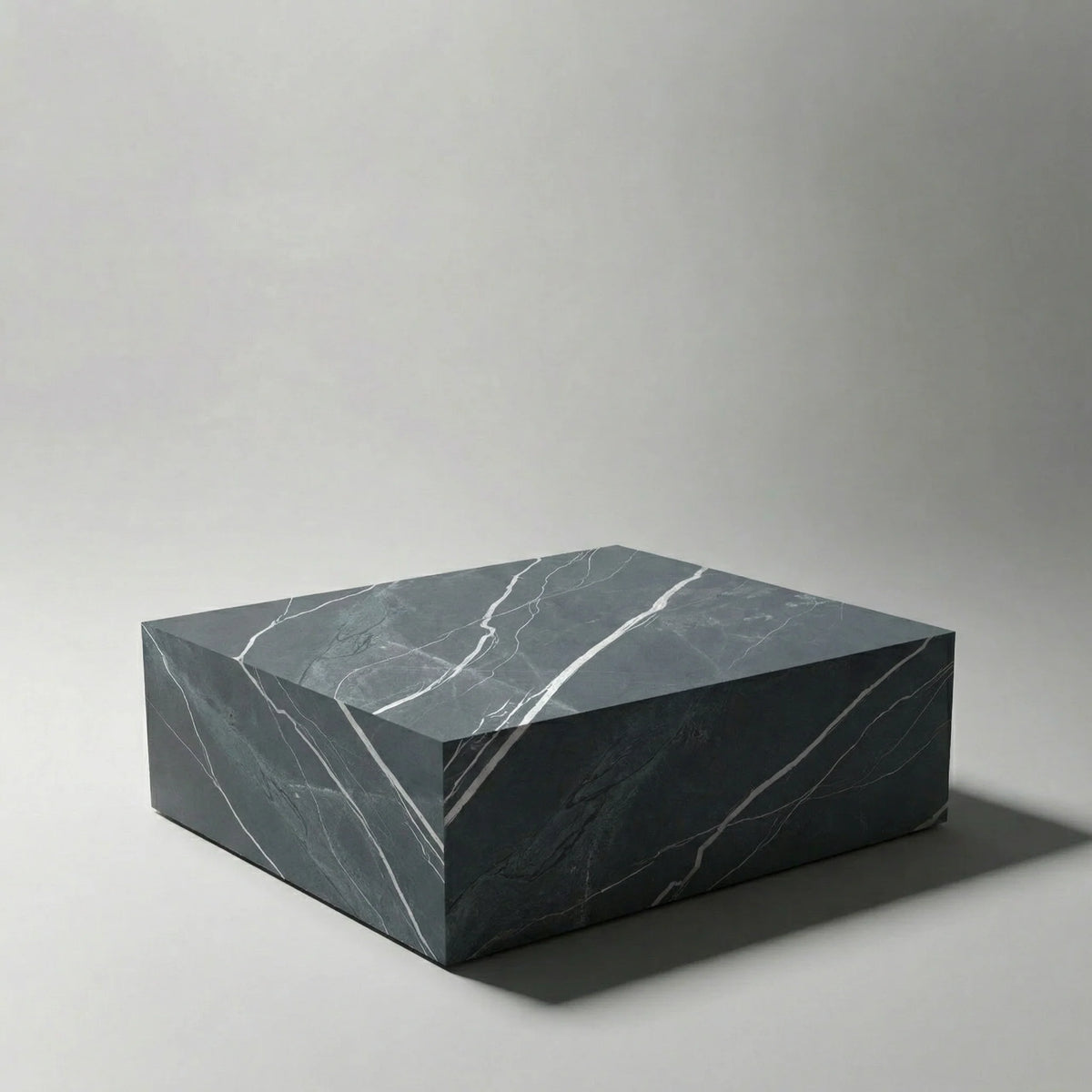 The Cube Coffee Table in Black Zebra Quartzite